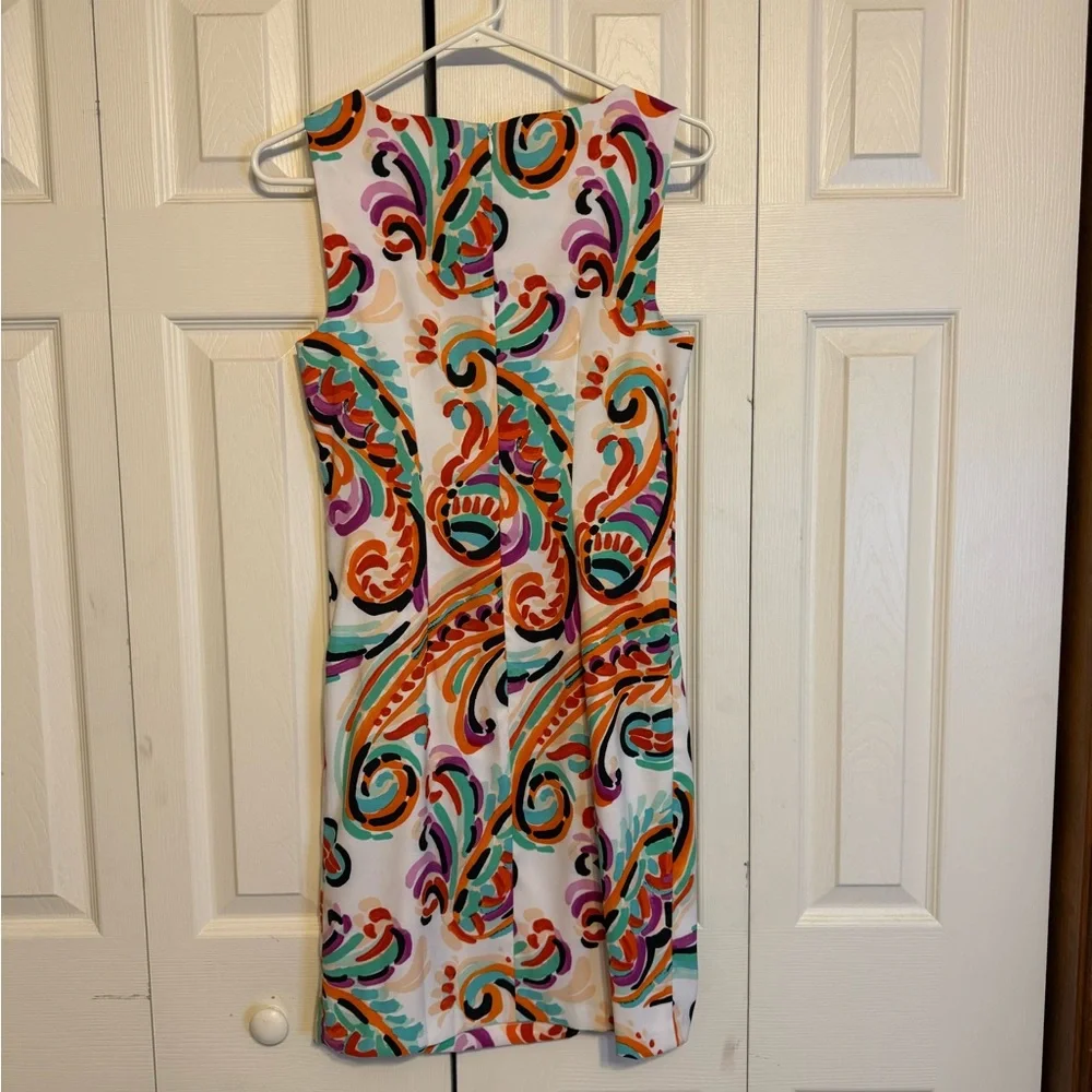 Alyx Sheath Dress in Blue‎ and Orange for Cocktail Events